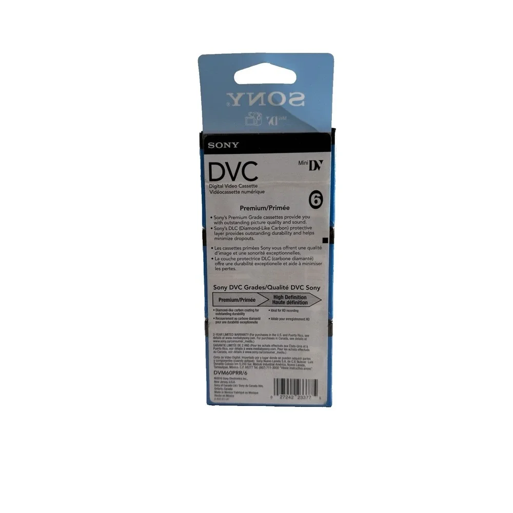 LOT OF (6) -Sony Mini DV DVC Premium Digital Video Cassette Tape 60 Minute NEW